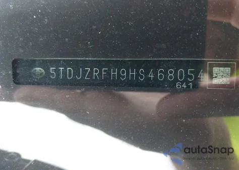 2017 Toyota Highlander Xle from USA, damaged, VIN 5TDJZRFH9HS468054